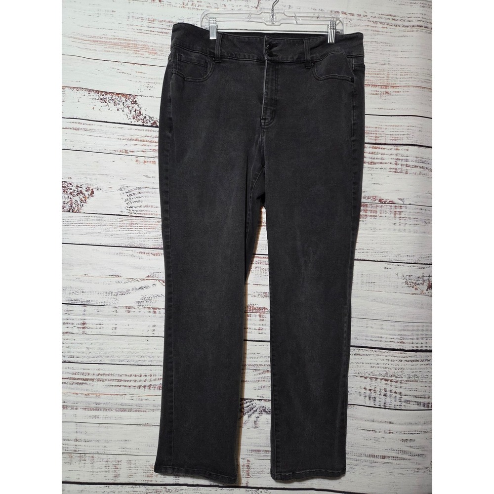 Lane Bryant Flex Magic Tighter Tummy High Rise Straight Leg Jeans Black Size 20